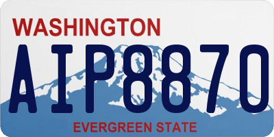 WA license plate AIP8870
