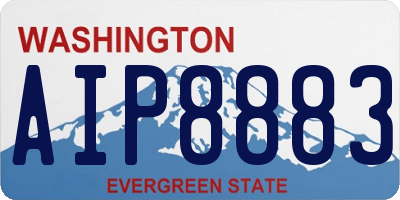 WA license plate AIP8883