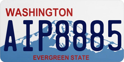 WA license plate AIP8885