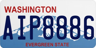 WA license plate AIP8886