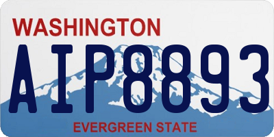 WA license plate AIP8893