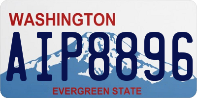 WA license plate AIP8896