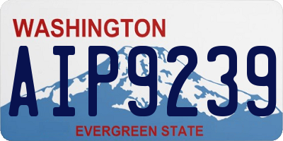 WA license plate AIP9239