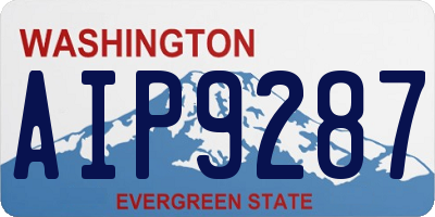 WA license plate AIP9287