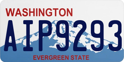 WA license plate AIP9293