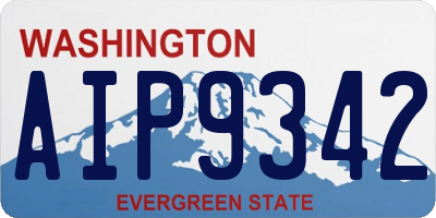WA license plate AIP9342