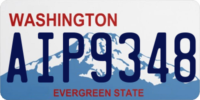 WA license plate AIP9348