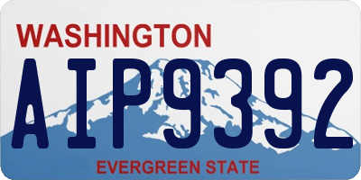 WA license plate AIP9392