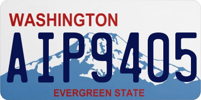 WA license plate AIP9405