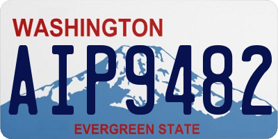 WA license plate AIP9482