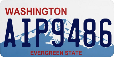 WA license plate AIP9486