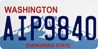 WA license plate AIP9840