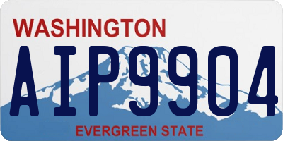 WA license plate AIP9904