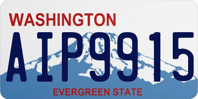 WA license plate AIP9915