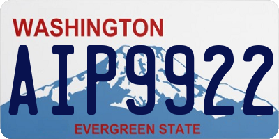 WA license plate AIP9922
