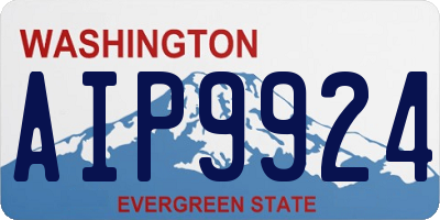 WA license plate AIP9924