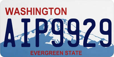 WA license plate AIP9929