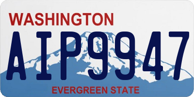 WA license plate AIP9947