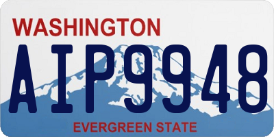 WA license plate AIP9948