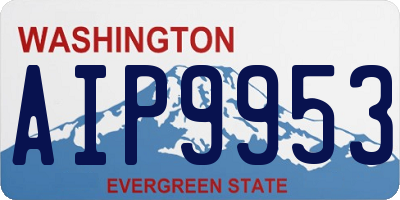 WA license plate AIP9953