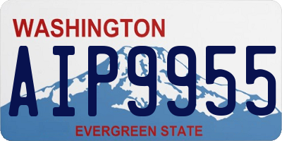 WA license plate AIP9955