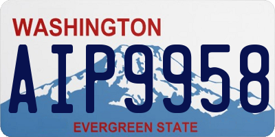 WA license plate AIP9958