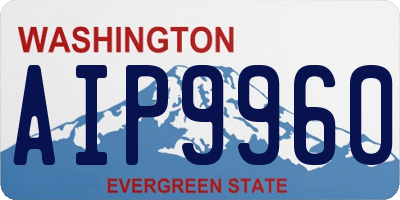 WA license plate AIP9960