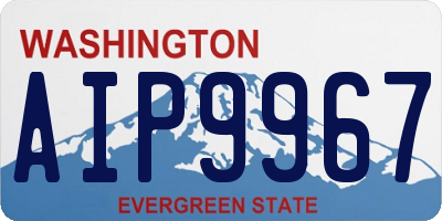 WA license plate AIP9967