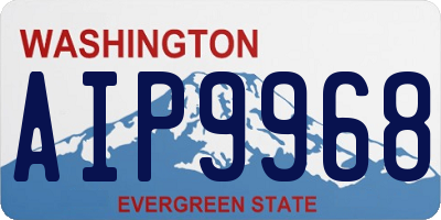WA license plate AIP9968