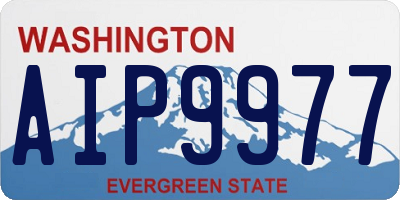 WA license plate AIP9977