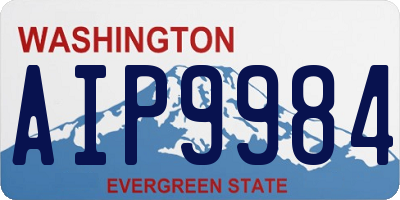 WA license plate AIP9984