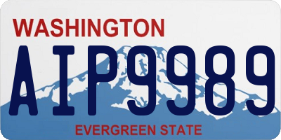 WA license plate AIP9989