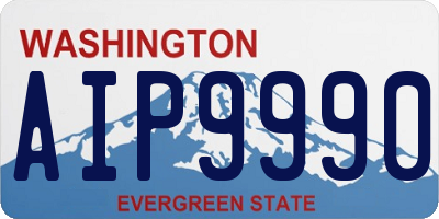WA license plate AIP9990