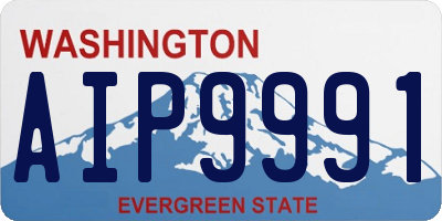 WA license plate AIP9991
