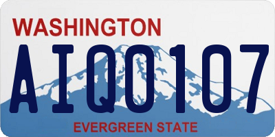 WA license plate AIQ0107