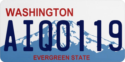 WA license plate AIQ0119