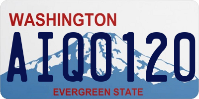 WA license plate AIQ0120