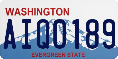 WA license plate AIQ0189
