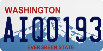 WA license plate AIQ0193