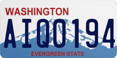 WA license plate AIQ0194