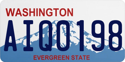 WA license plate AIQ0198