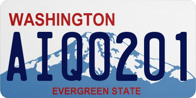 WA license plate AIQ0201