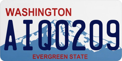 WA license plate AIQ0209