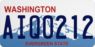 WA license plate AIQ0212