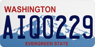 WA license plate AIQ0229