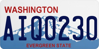 WA license plate AIQ0230
