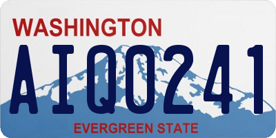 WA license plate AIQ0241