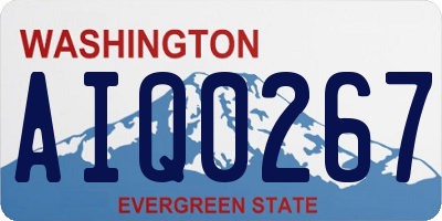 WA license plate AIQ0267