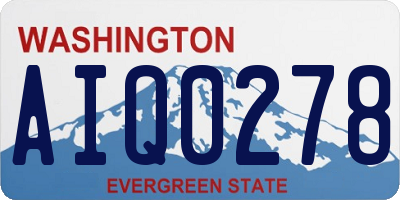 WA license plate AIQ0278