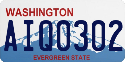 WA license plate AIQ0302